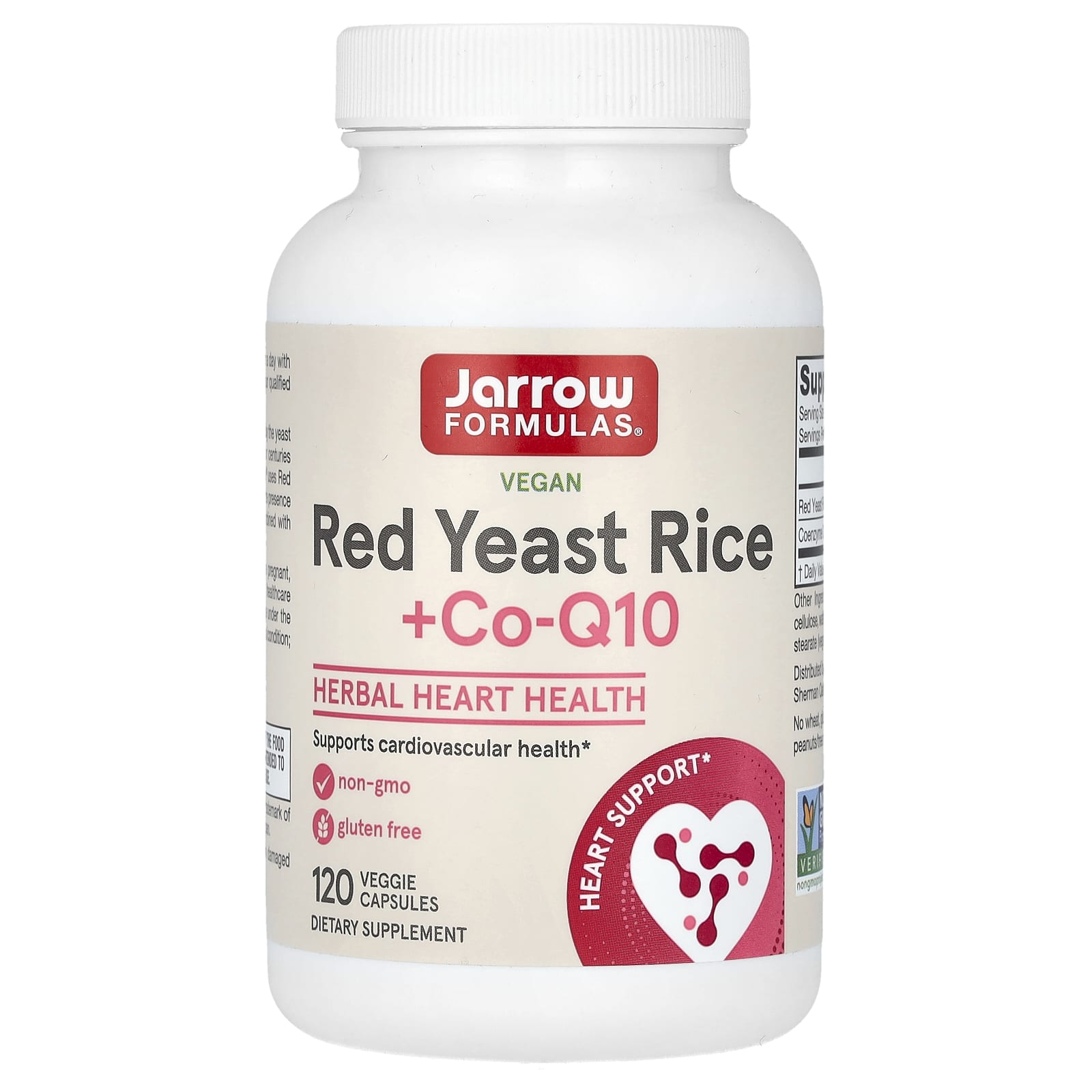 Jarrow Formulas, Red Yeast Rice +Co-Q10, 120 Veggie Caps UPC 790011330011 | HiLife Vitamins
