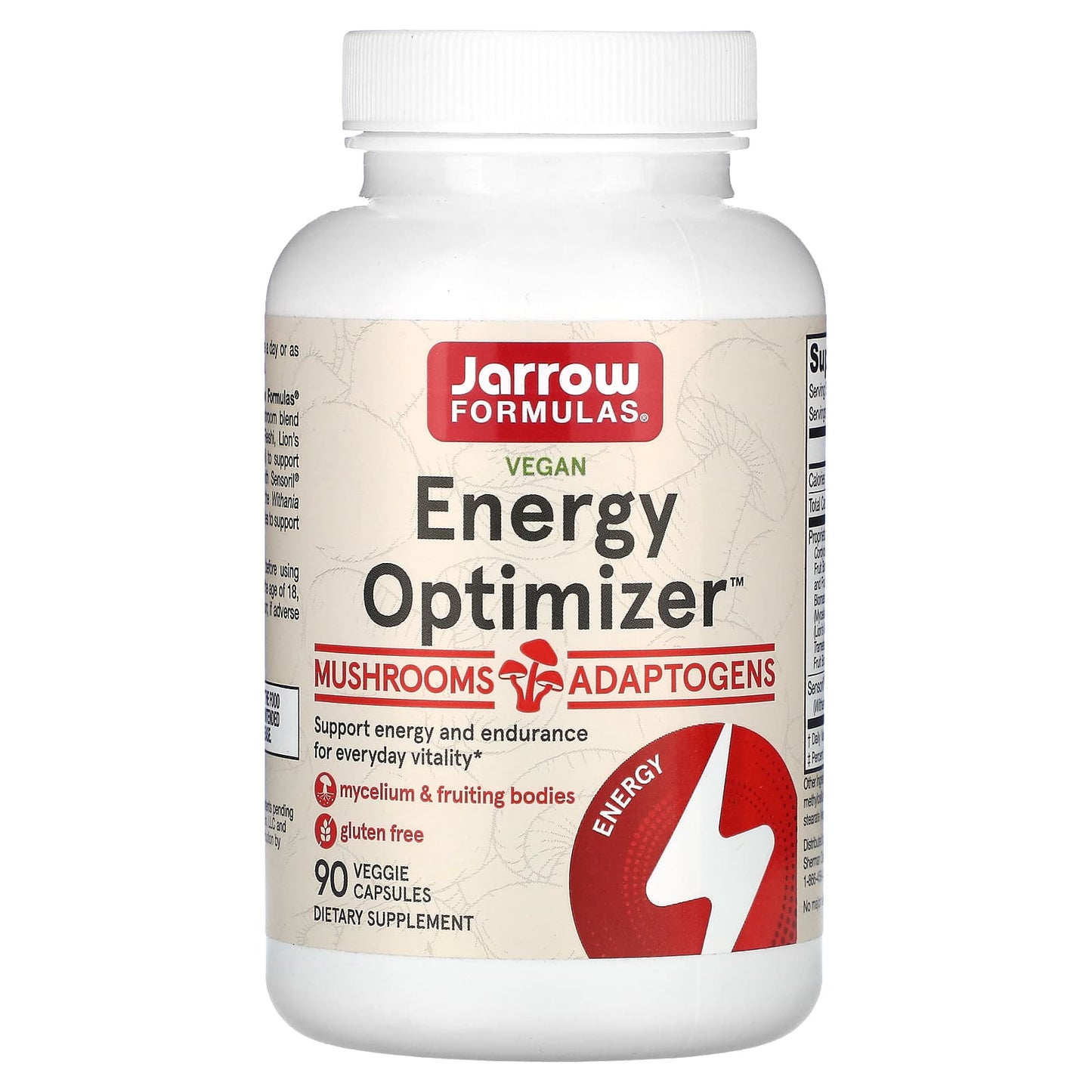 Jarrow Formulas, Energy Optimizer™, 90 Veggie Capsules UPC 790011350019 | HiLife Vitamins