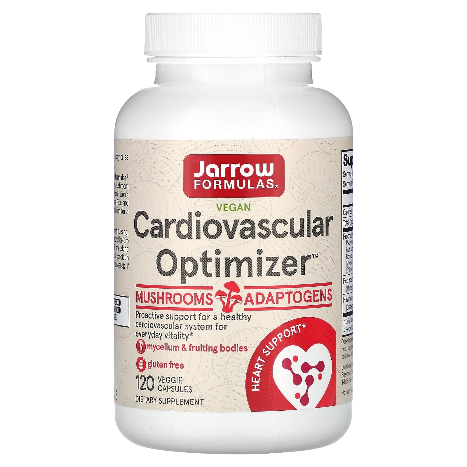 Jarrow Formulas, Cardiovascular Optimizer™, 120 Veggie Capsules UPC 790011350026 | HiLife Vitamins