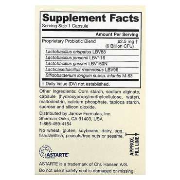 Jarrow, Jarro-Dophilus, Prenatal, 6 Billion CFU, 30 Delayed Release Veggie Caps UPC 790011030751 | HiLife Vitamins