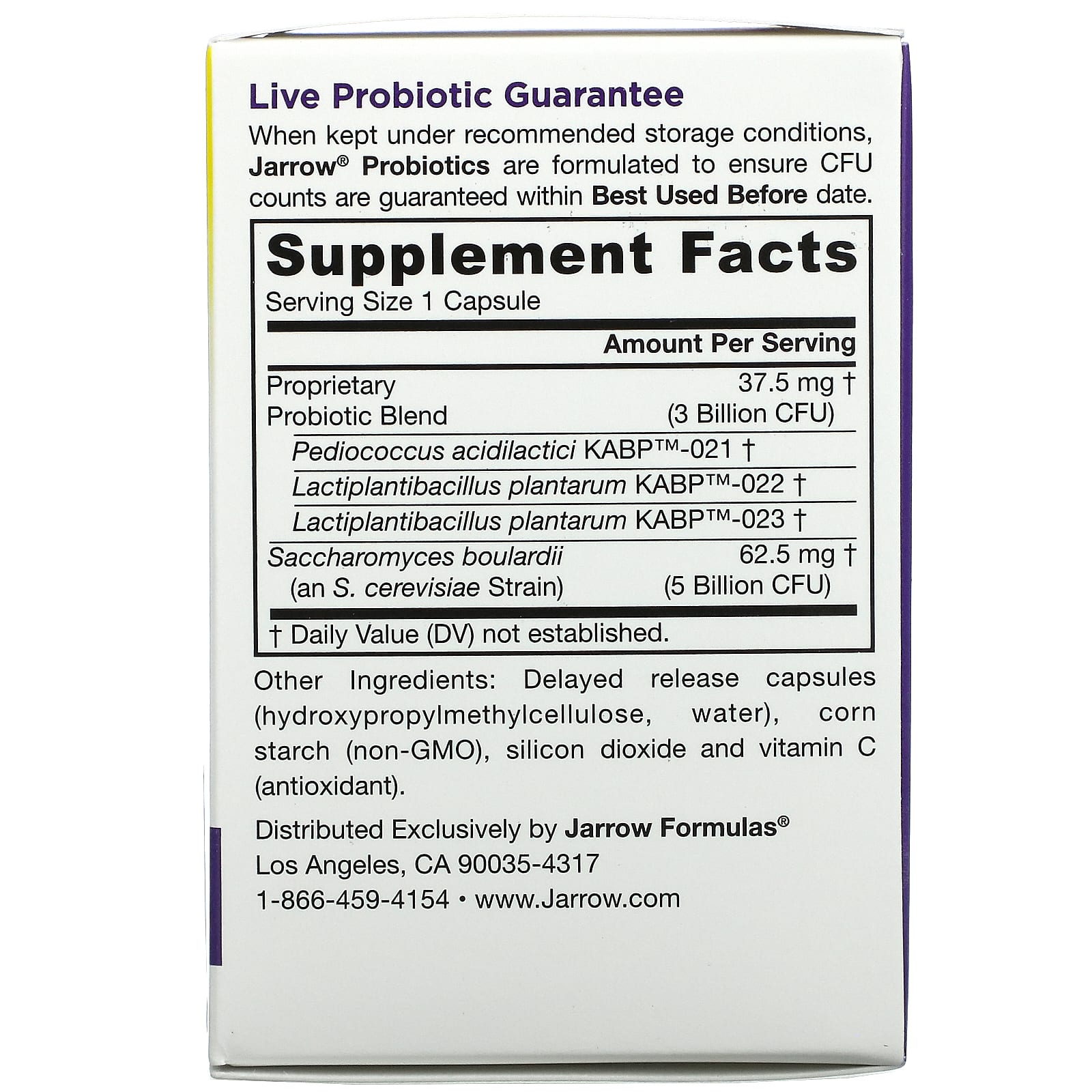 Jarrow, Jarro-Dophilus Gut Calm, 30 Vcaps UPC 790011030775 | HiLife Vitamins