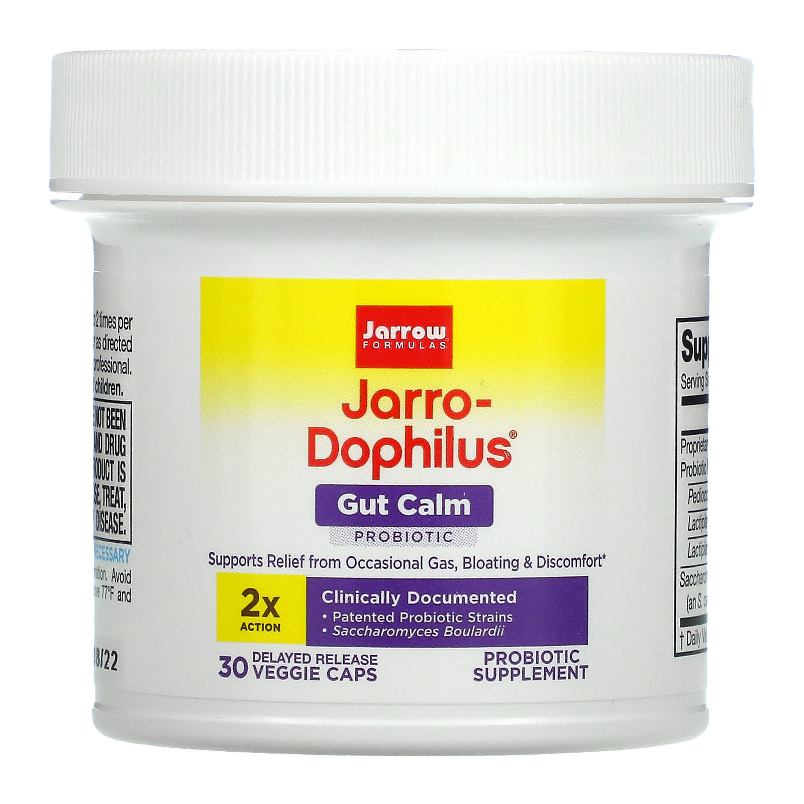 Jarrow, Jarro-Dophilus Gut Calm, 30 Vcaps UPC 790011030775 | HiLife Vitamins
