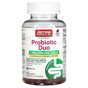 Jarrow, Probiotic Duo, 3 BILLION ORGANISMS, 60 Gummies - 790011037095 | Hilife Vitamins