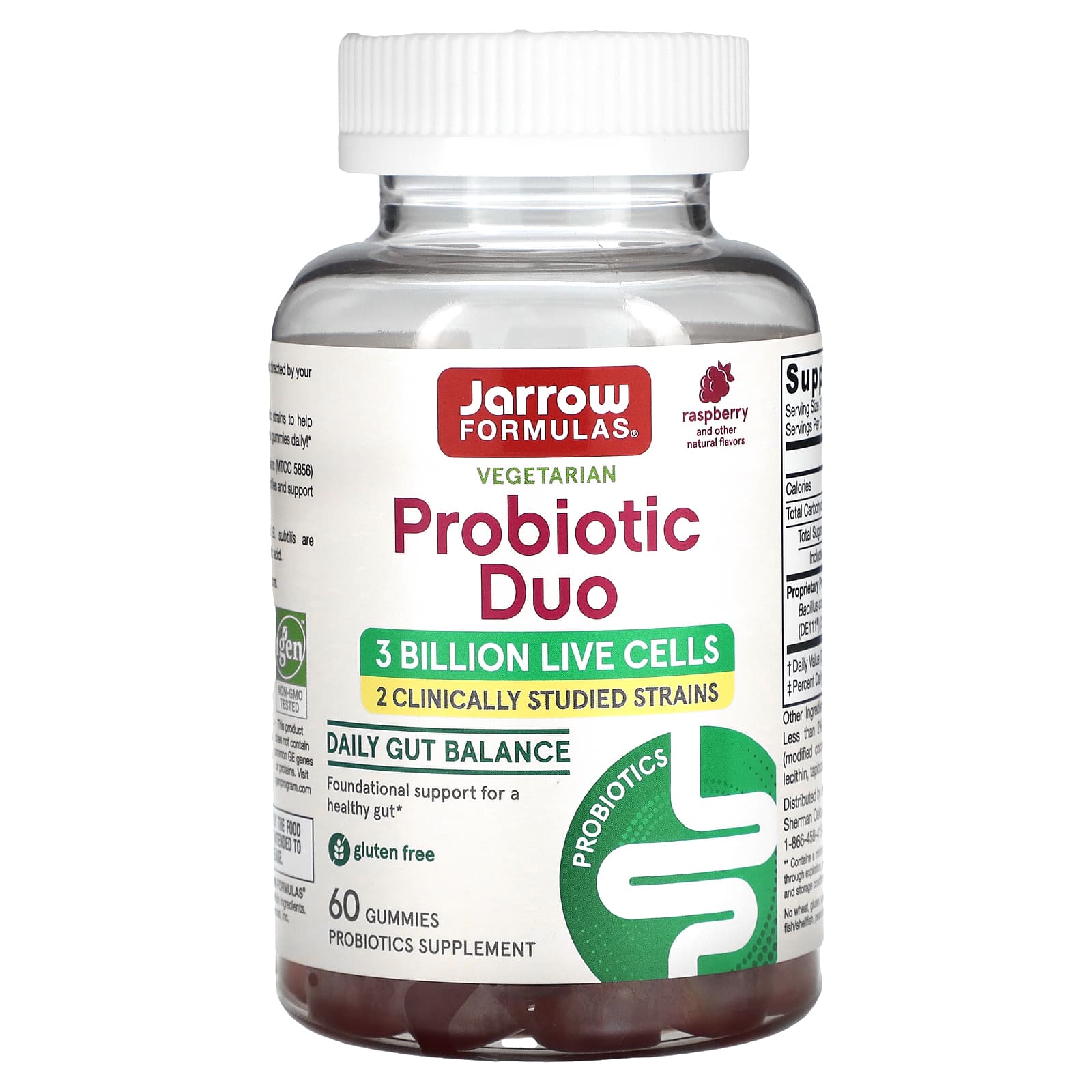 Jarrow, Probiotic Duo, 3 BILLION ORGANISMS, 60 Gummies UPC 790011037095 | HiLife Vitamins