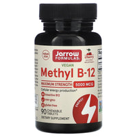 Jarrow, Methyl B12, Methylcobalamin 5000 Mcg, 90 Lozenges UPC 790011180289 | HiLife Vitamins