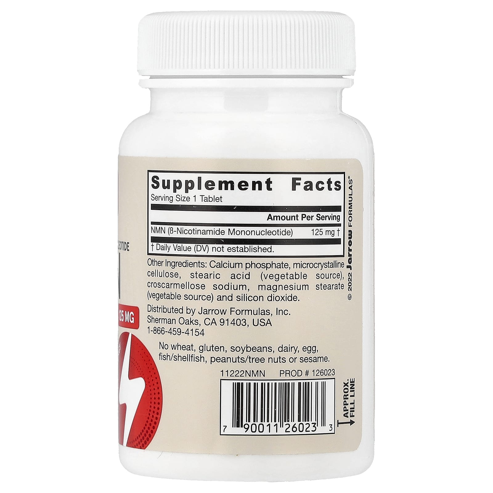 Jarrow, Nicotinamide Mononucleotide (NMN), 60 Tablets UPC 790011260233 | HiLife Vitamins