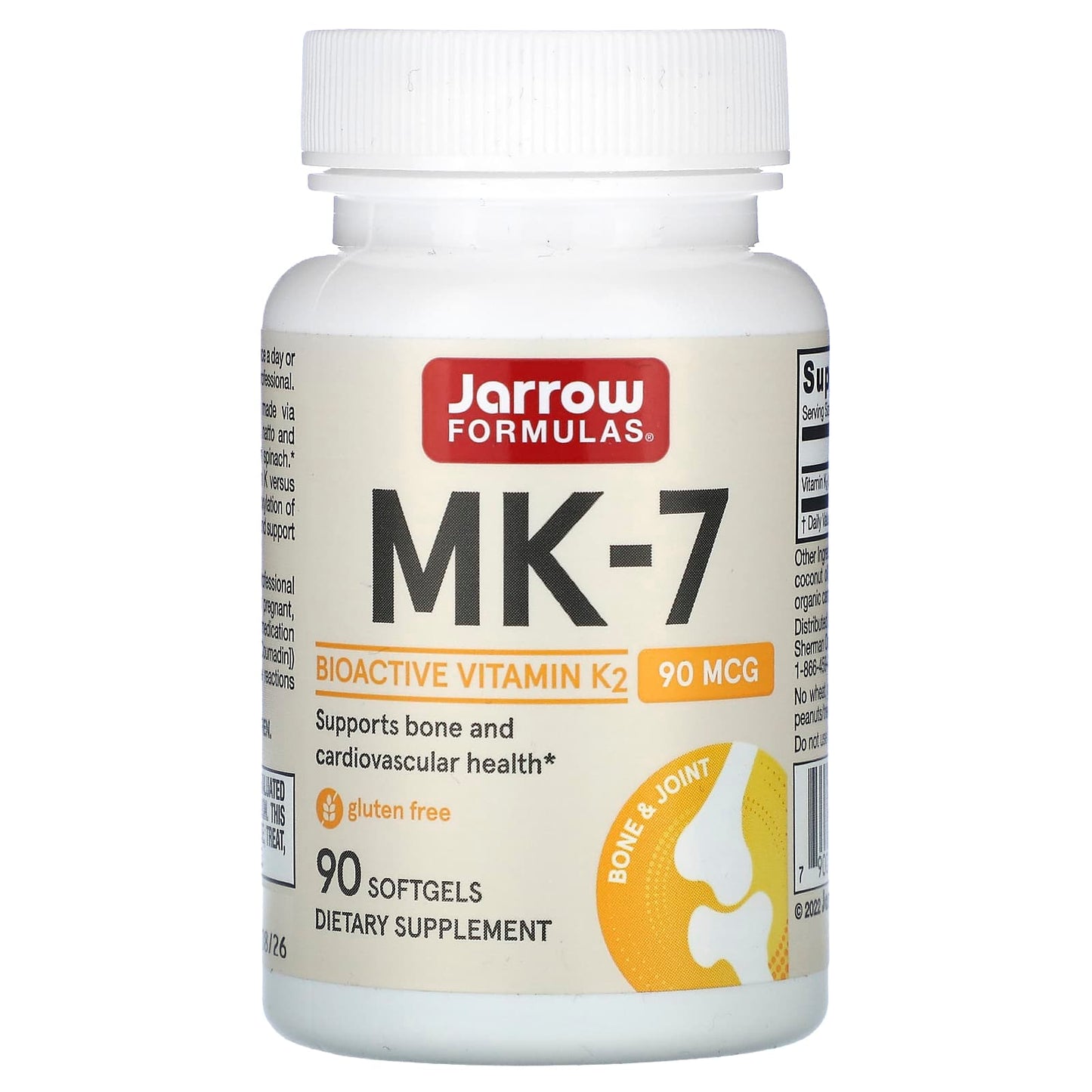 Jarrow, MK-7 90 Mcg, 90 Softgels UPC 790011300212 | HiLife Vitamins