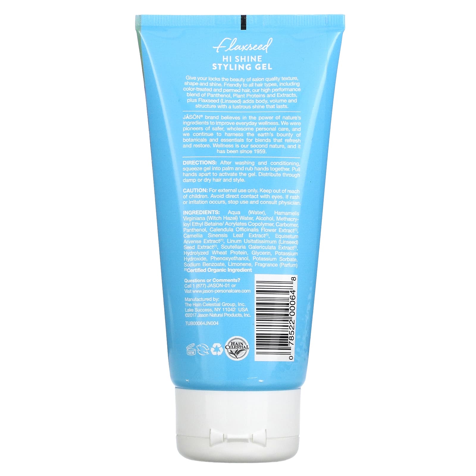 Jason, Hi-Shine Styling Gel, 6 Oz UPC 078522000648 | HiLife Vitamins