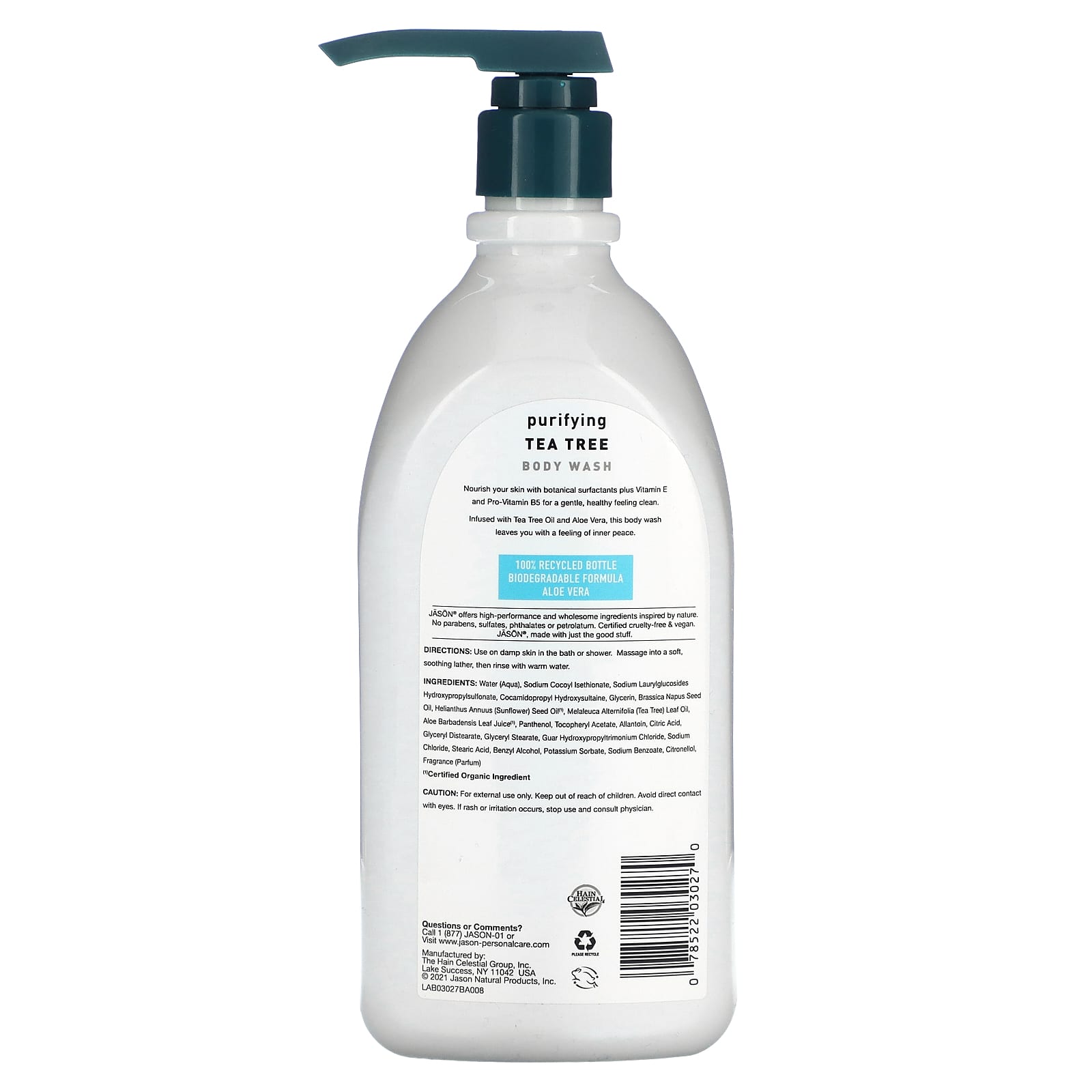 Jason, Satin Body Wash Tea Tree, 30 Oz UPC 078522030270 | Hilife Vitamins