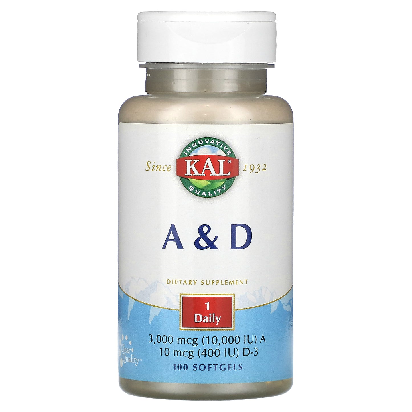 Kal, A & D, 100 Softgels UPC 021245060109 | HiLife Vitamins