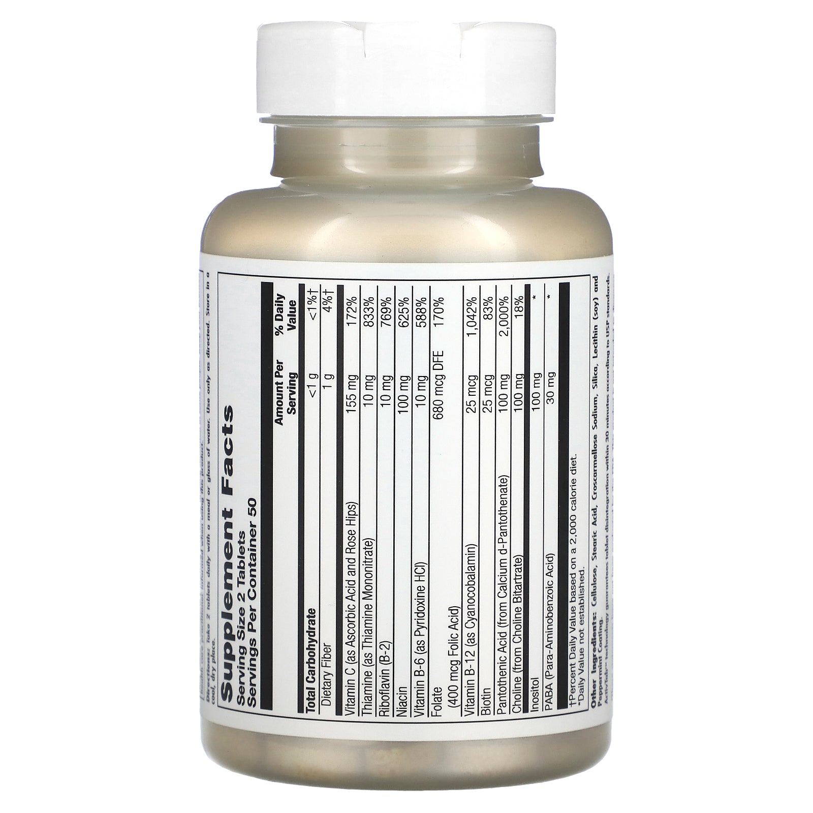 Kal, Stress B Complex, 100 Tablets UPC 021245100232 | HiLife Vitamins