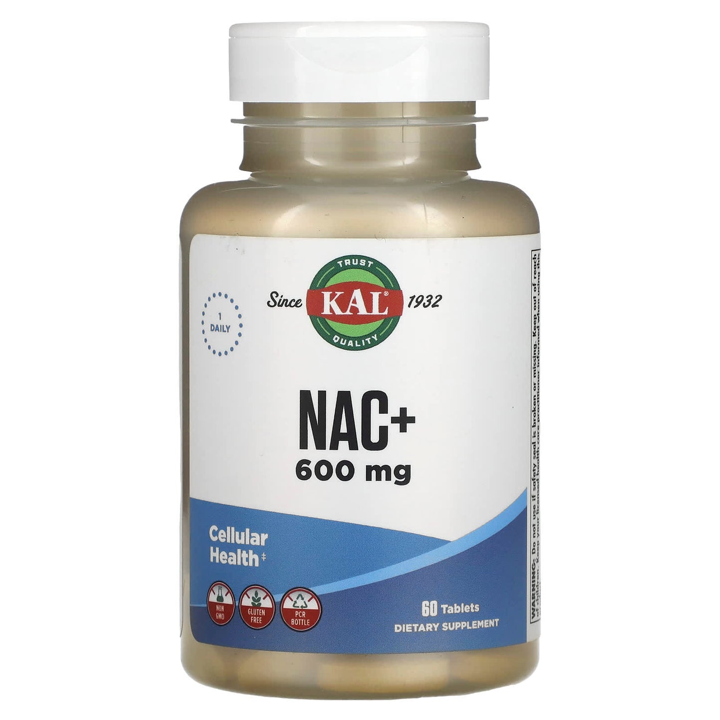 Kal, NAC+ 600mg, 60 Tablets UPC 021245103073 | HiLife Vitamins