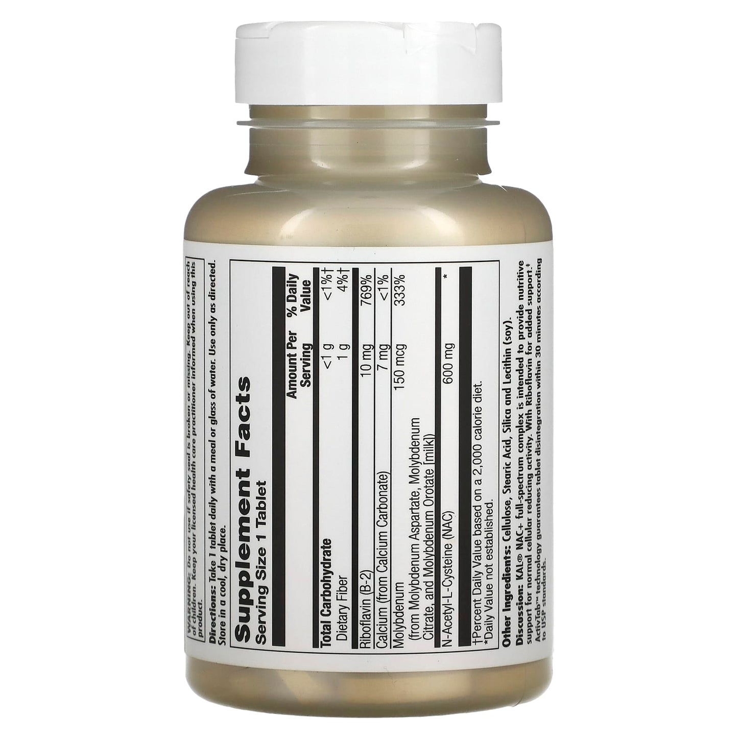 Kal, NAC+ 600mg, 60 Tablets UPC 021245103073 | HiLife Vitamins