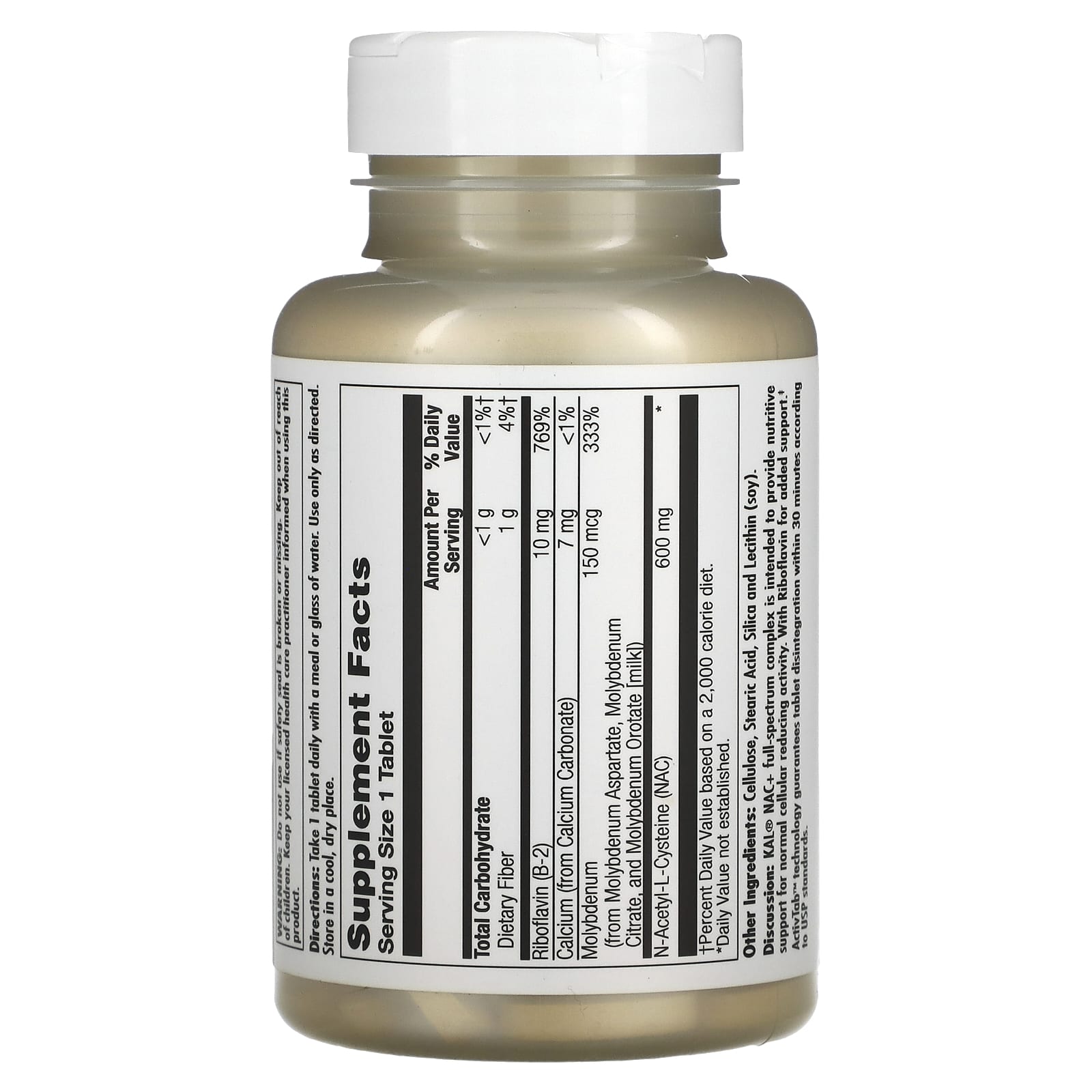 Kal, NAC+ 600mg, 60 Tablets UPC 021245103073 | HiLife Vitamins