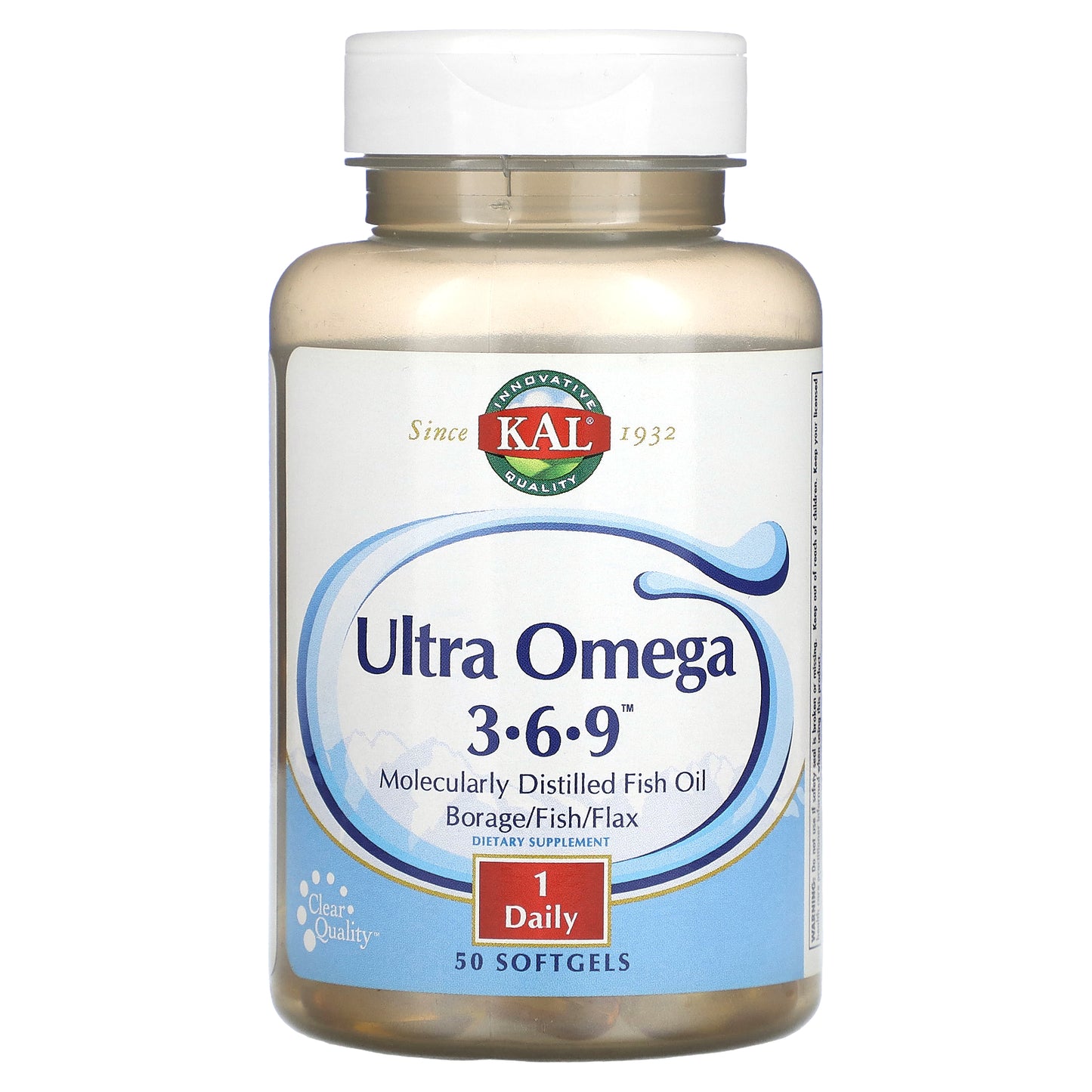 Kal, Ultra Omega 3-6-9, 50 Softgels UPC 021245103905 | HiLife Vitamins