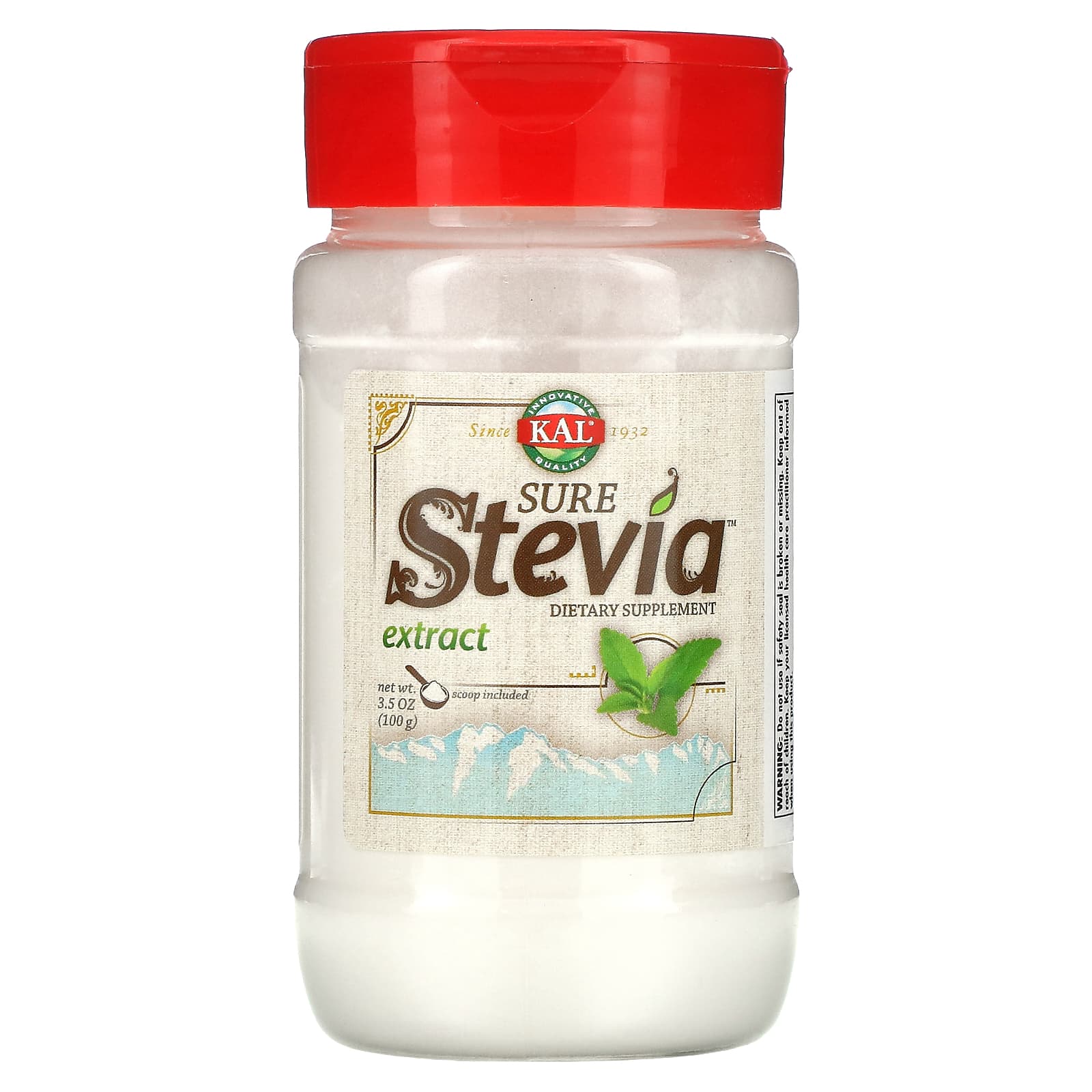 Kal, SURE Stevia Natural Extract, 3.5 Oz UPC 021245104124 | HiLife Vitamins