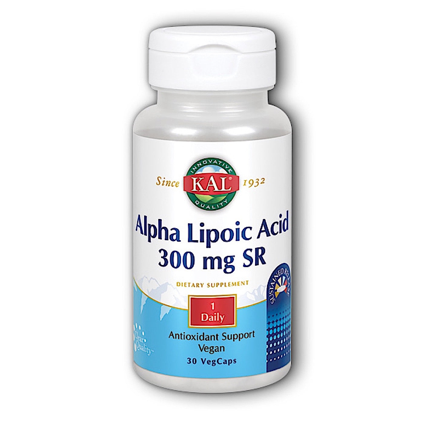 Kal, Alpha Lipoic Acid TR 300mg, 30 Capsules UPC 021245104995 | HiLife Vitamins