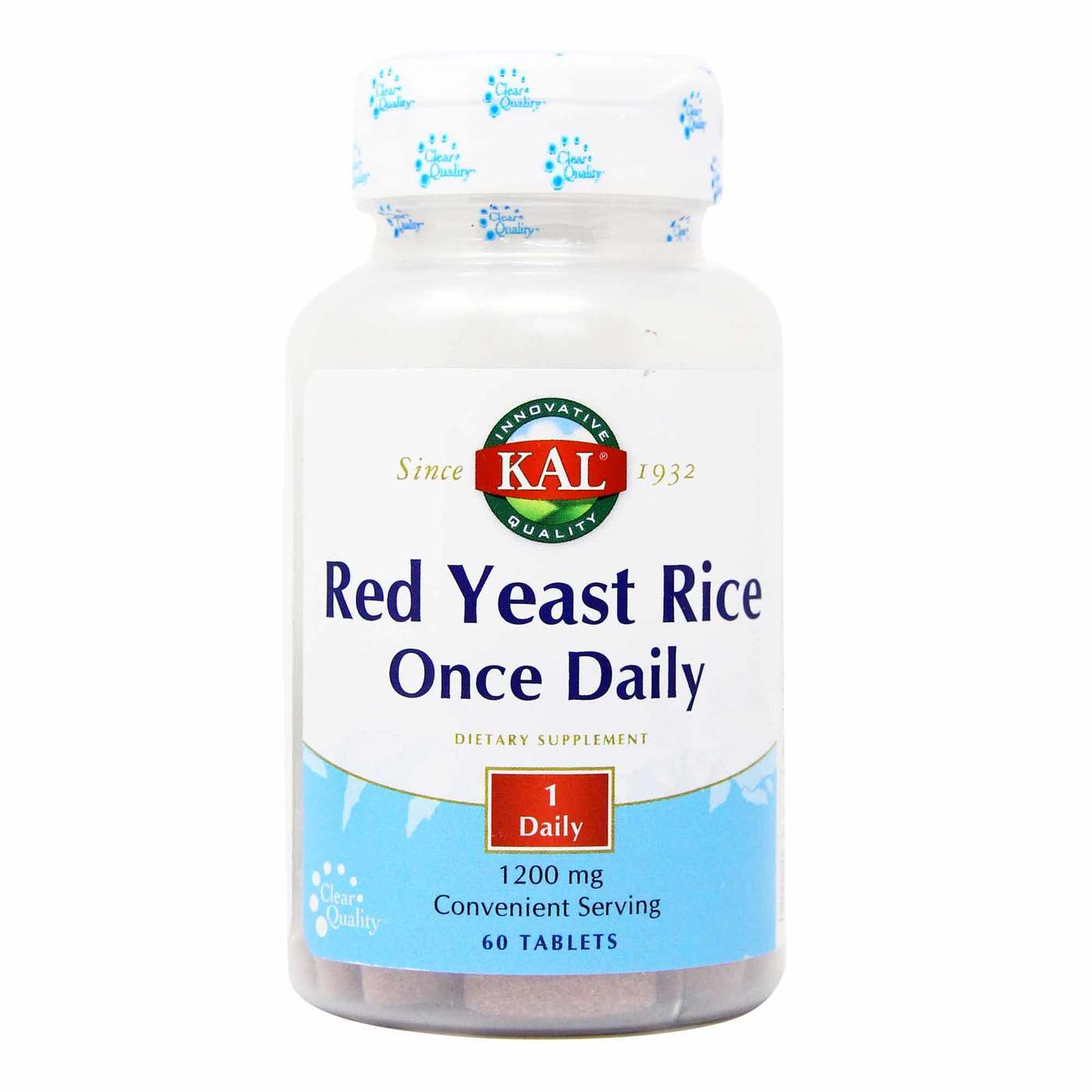 Kal, Red Yeast Rice Once Daily 1200 mg, 60 Tablets UPC 021245105770 | HiLife Vitamins