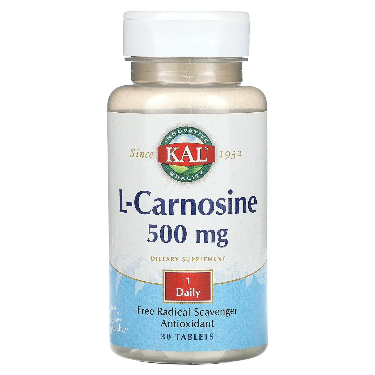 Kal, L-Carnosine, 500 mg, 30 Tablets UPC 021245105787 | HiLife Vitamins