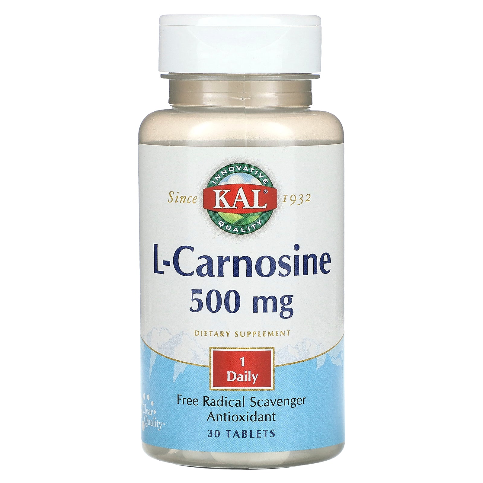 Kal, L-Carnosine, 500 mg, 30 Tablets UPC 021245105787 | HiLife Vitamins