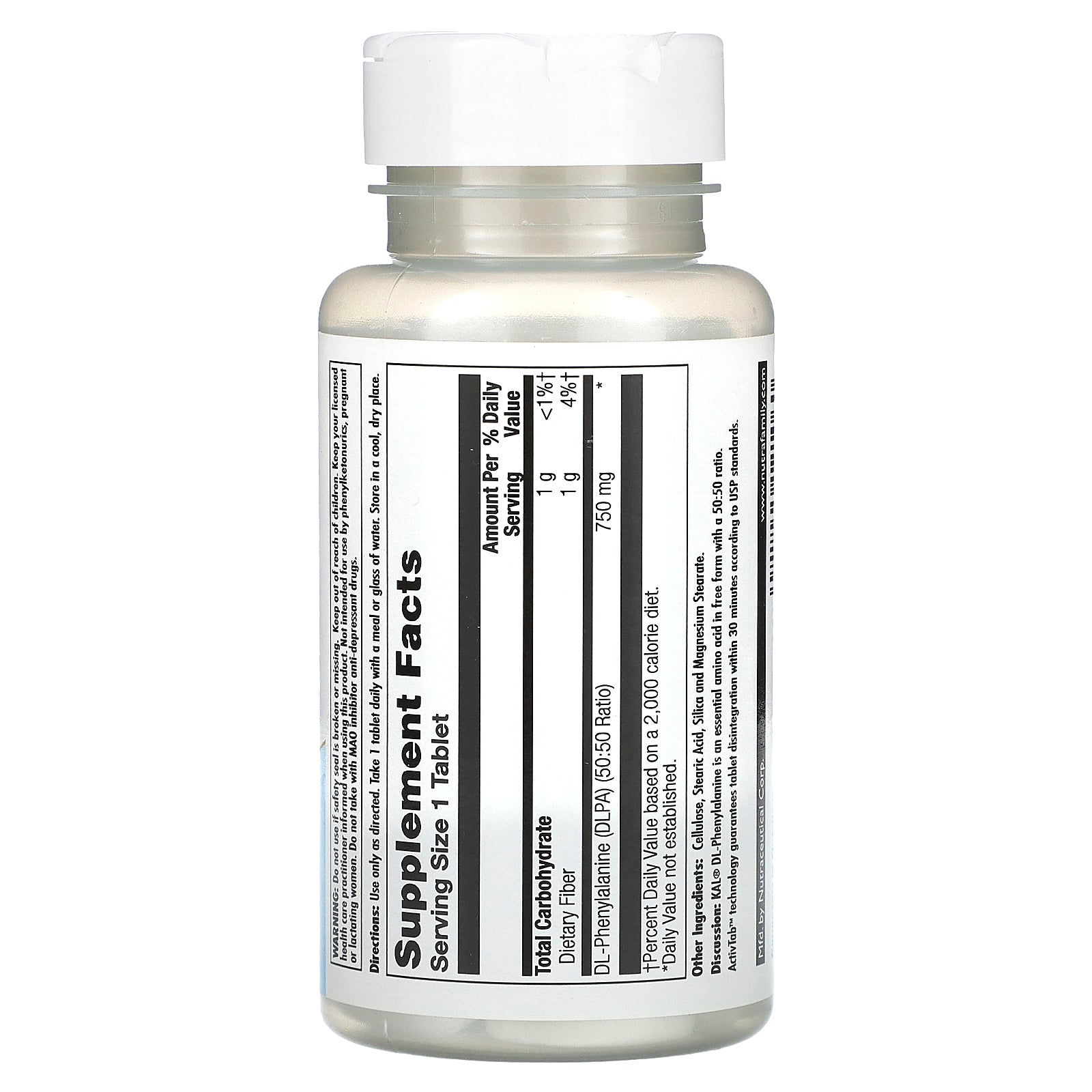 Kal, DLPA, 750 mg, 60 Tablets UPC 021245121060 | HiLife Vitamins
