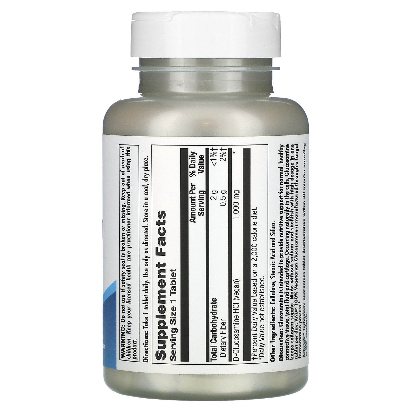 Kal, 100% Vegetarian Glucosamine, 60 Tablets UPC 021245127604 | HiLife Vitamins