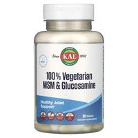 Kal, 100% Vegetarian MSM & Glucosamine, 60 Tablets UPC 021245129592 | HiLife Vitamins