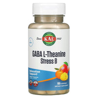 Kal, Gaba l‐Theanine stress b, 100 Lozenges UPC 021245276913 | HiLife Vitamins