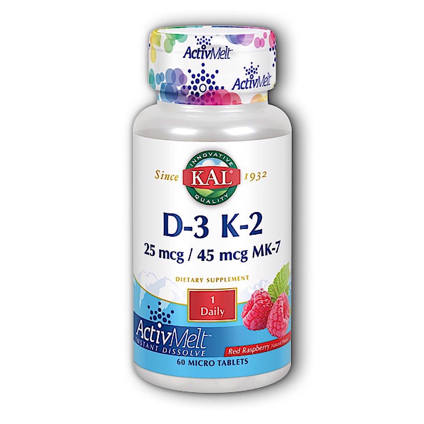 Kal, D-3 K-2 Activmelt Mk-7, 60 Lozenges UPC 021245319375 | HiLife Vitamins