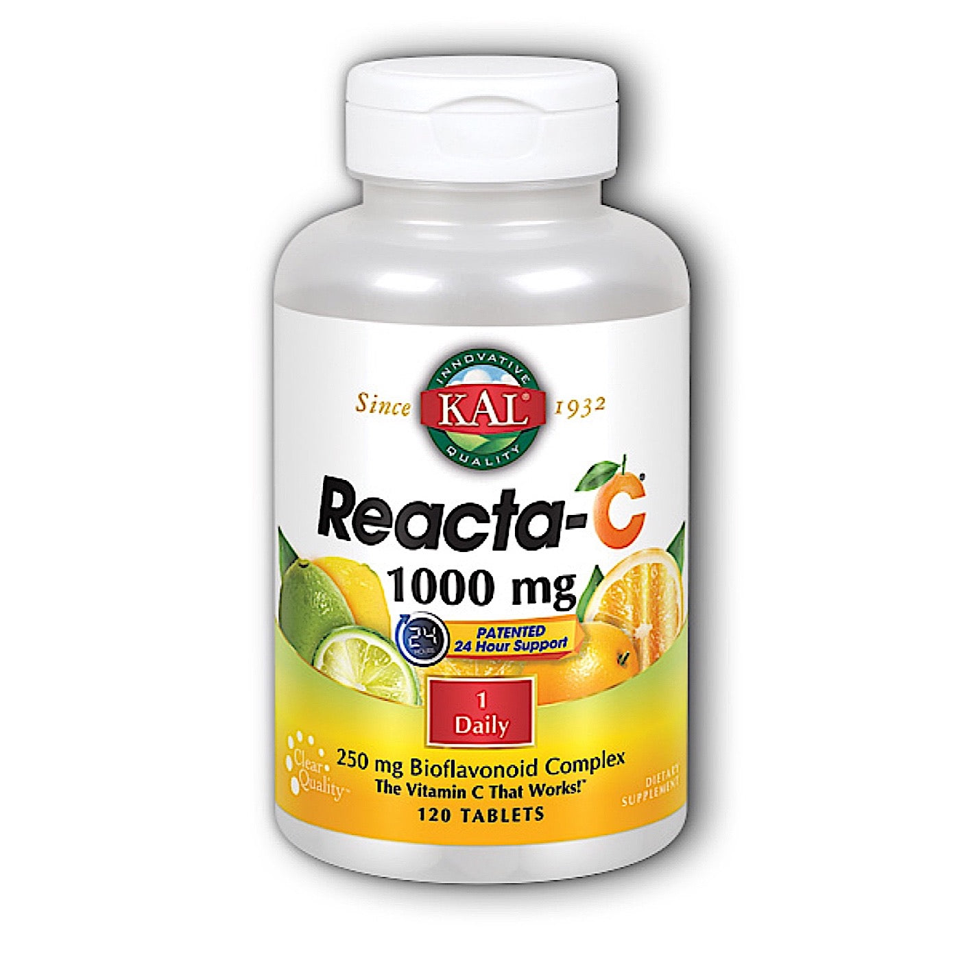 Kal, Reacta-Cw/Bioflavonoids 1000mg, 120 Tablets UPC 021245320814 | HiLife Vitamins