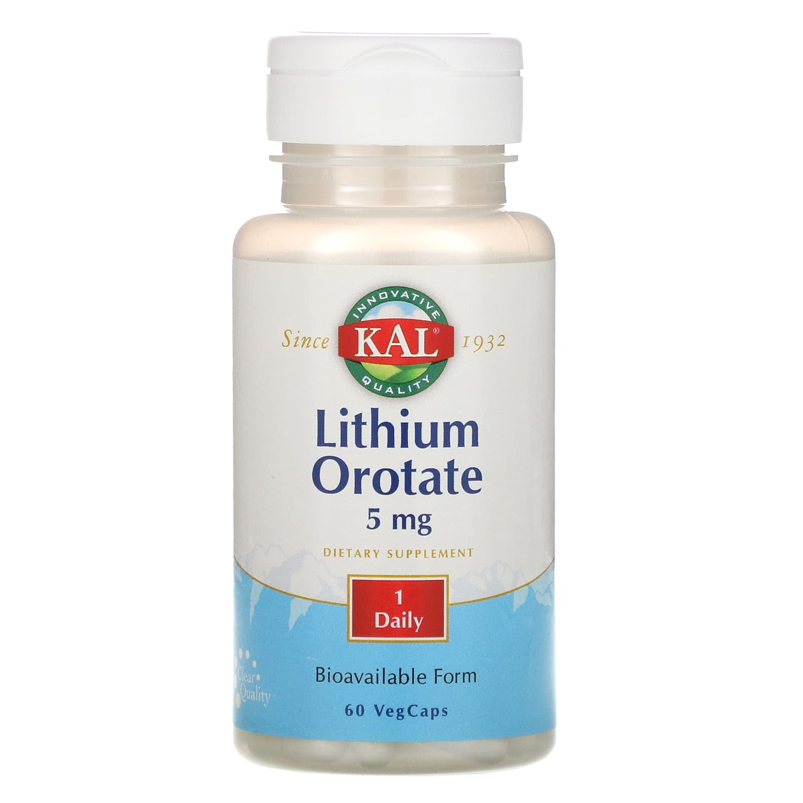 Kal, Lithium Orotate 5 mg, 60 Capsules UPC 021245380382 | HiLife Vitamins