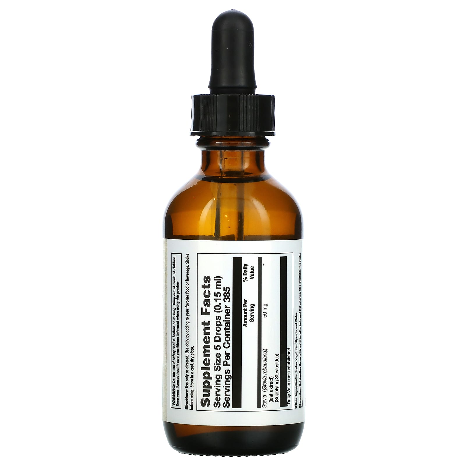 Kal, Stevia Extract Pure Unflavored 25mg drops, 2 Oz UPC 021245391050 | HiLife Vitamins