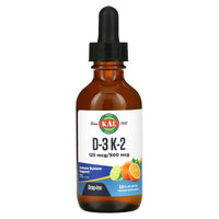 Kal, D-3 K-2 DropIns Emulsion, 2 Oz Drops - 021245413691 | Hilife Vitamins