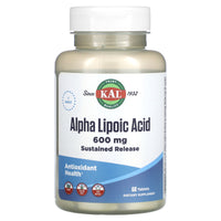 Kal, Alpha Lipoic Acid, 600 mg, 60 Tablets UPC 021245414858 | HiLife Vitamins