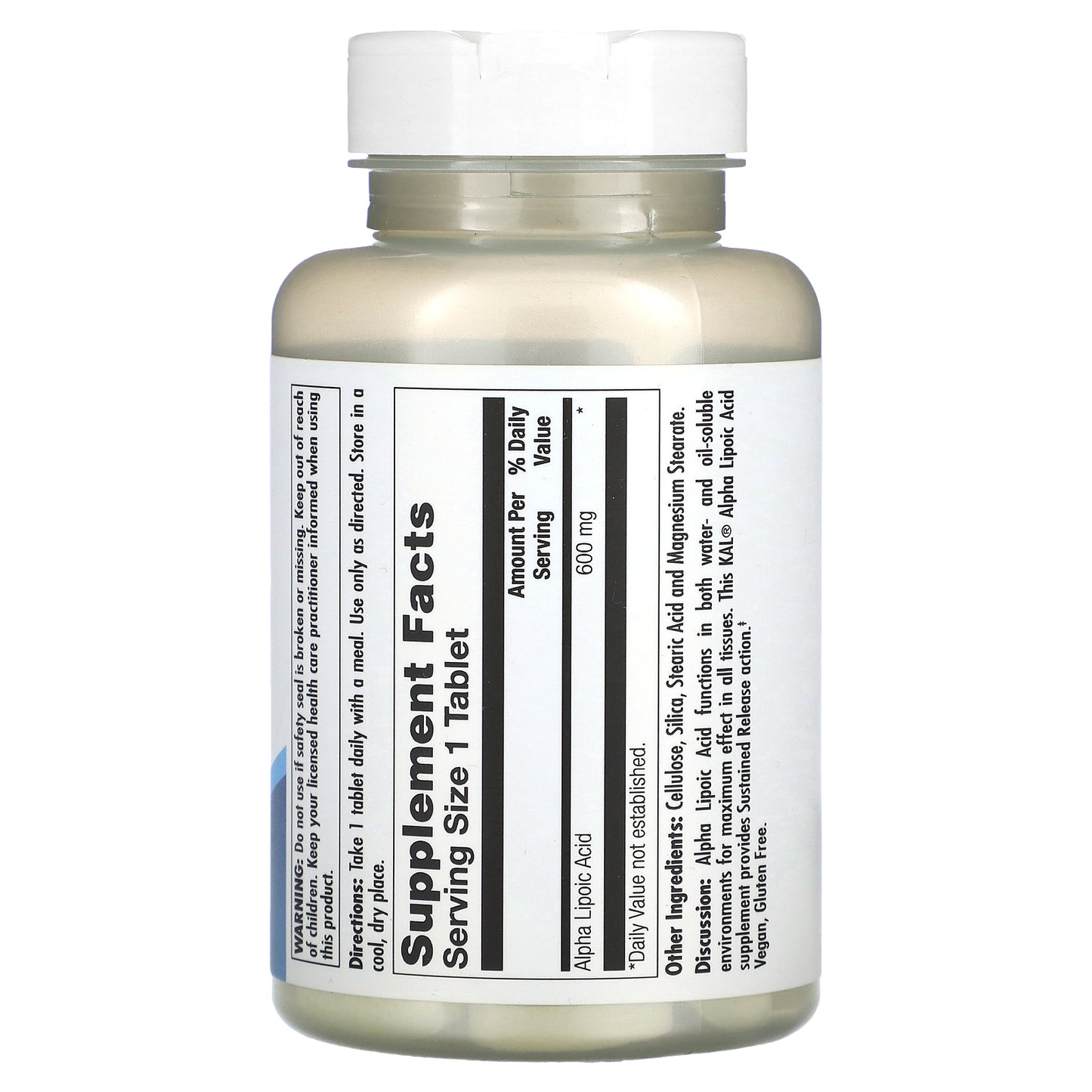 Kal, Alpha Lipoic Acid, 600 mg, 60 Tablets UPC 021245414858 | HiLife Vitamins