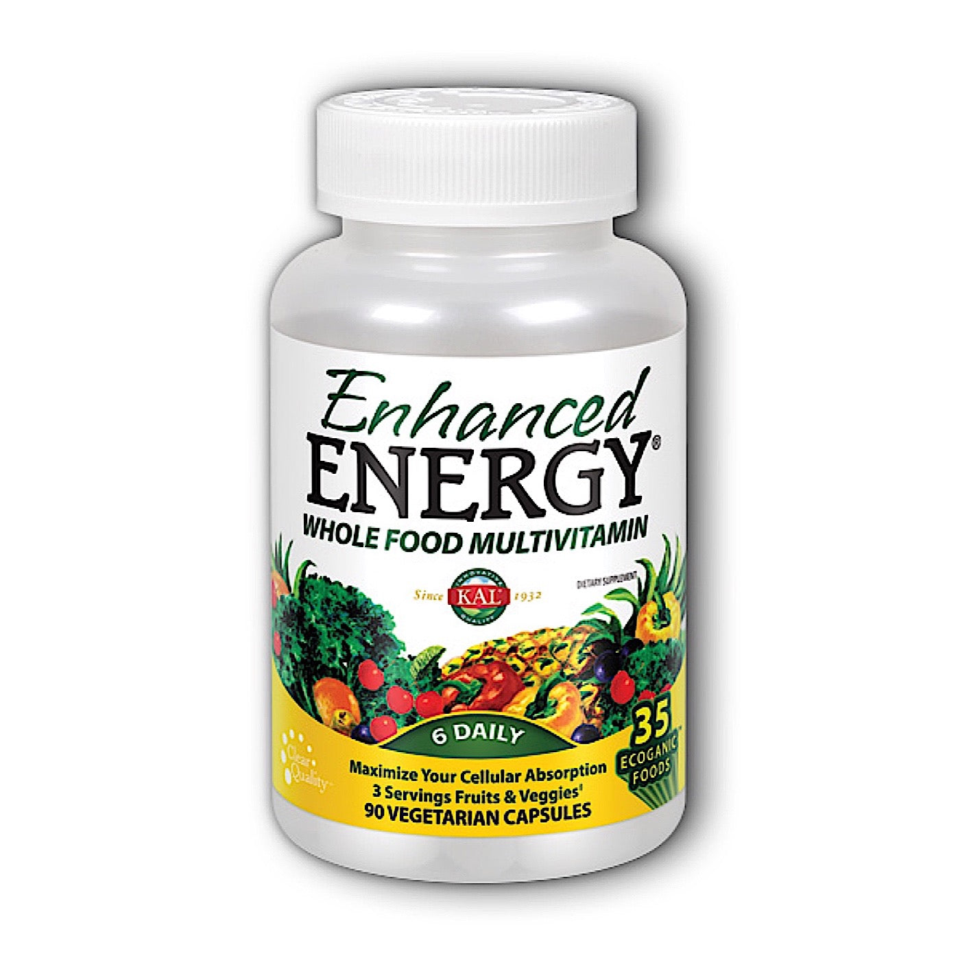 Kal, Enhanced Energy, 90 Capsules UPC 021245459286 | HiLife Vitamins