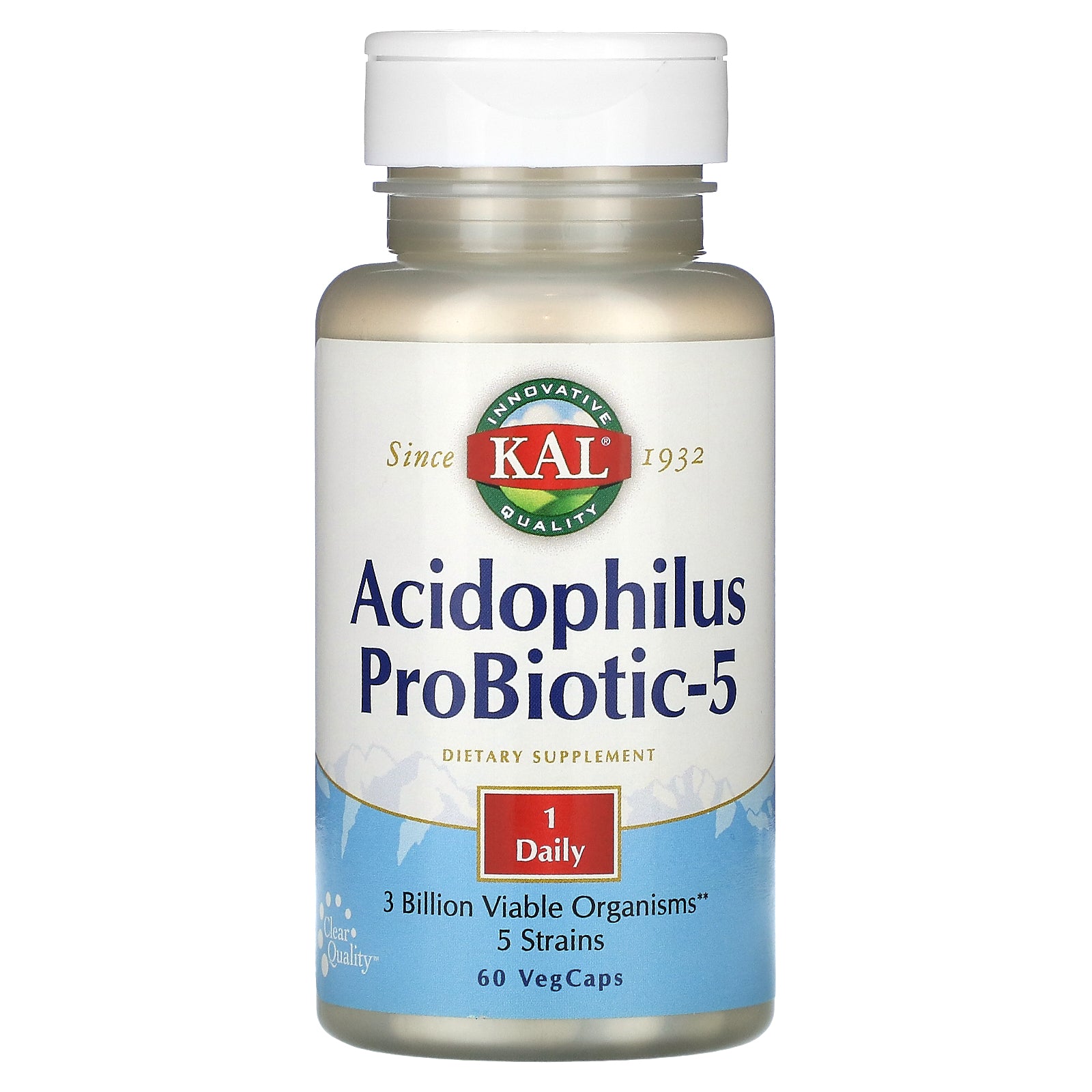 Kal, Acidophilus ProBiotic-5, 60 Capsules UPC 021245500179 | HiLife Vitamins