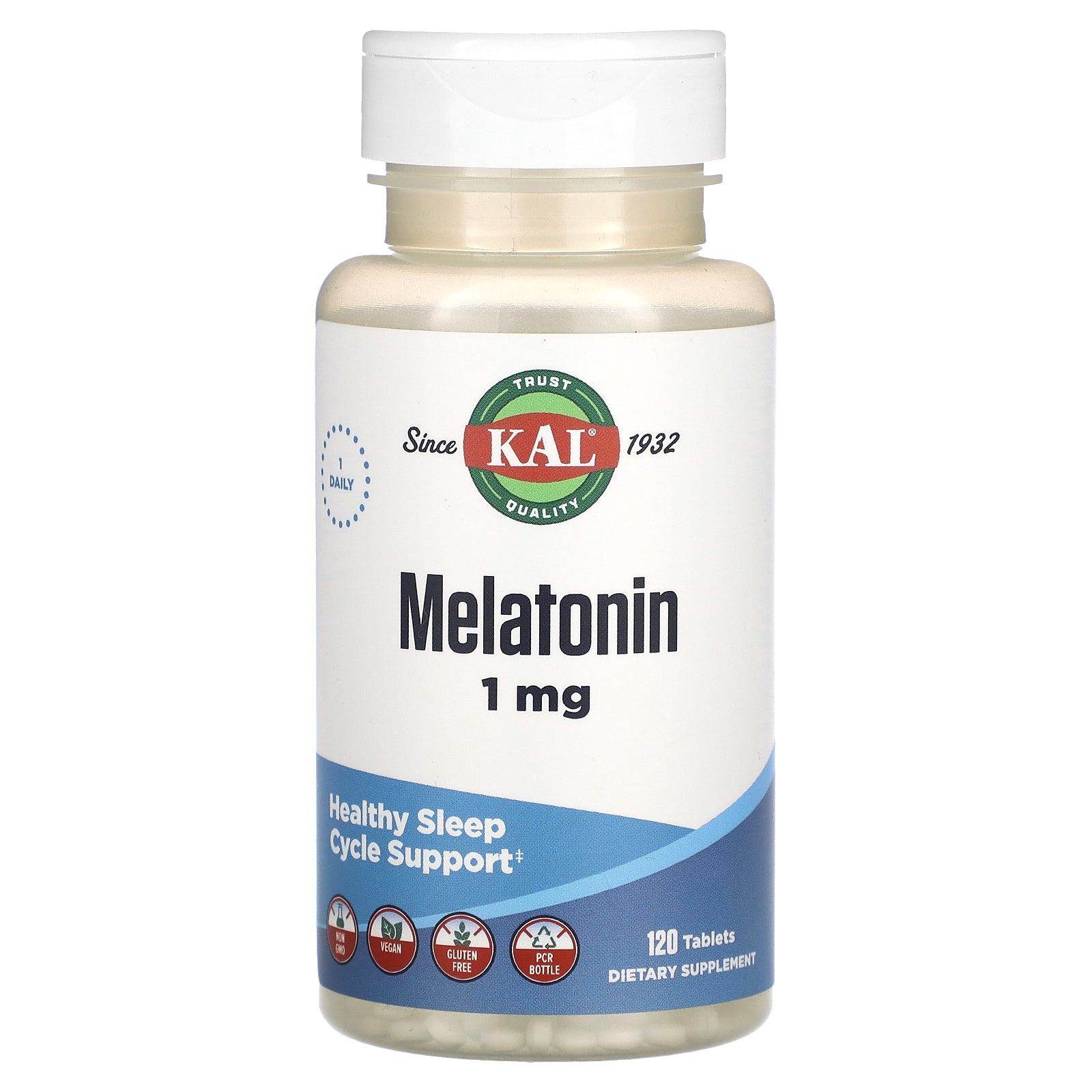 Kal, Melatonin, 1 mg, 120 Tablets UPC 021245522607 | HiLife Vitamins