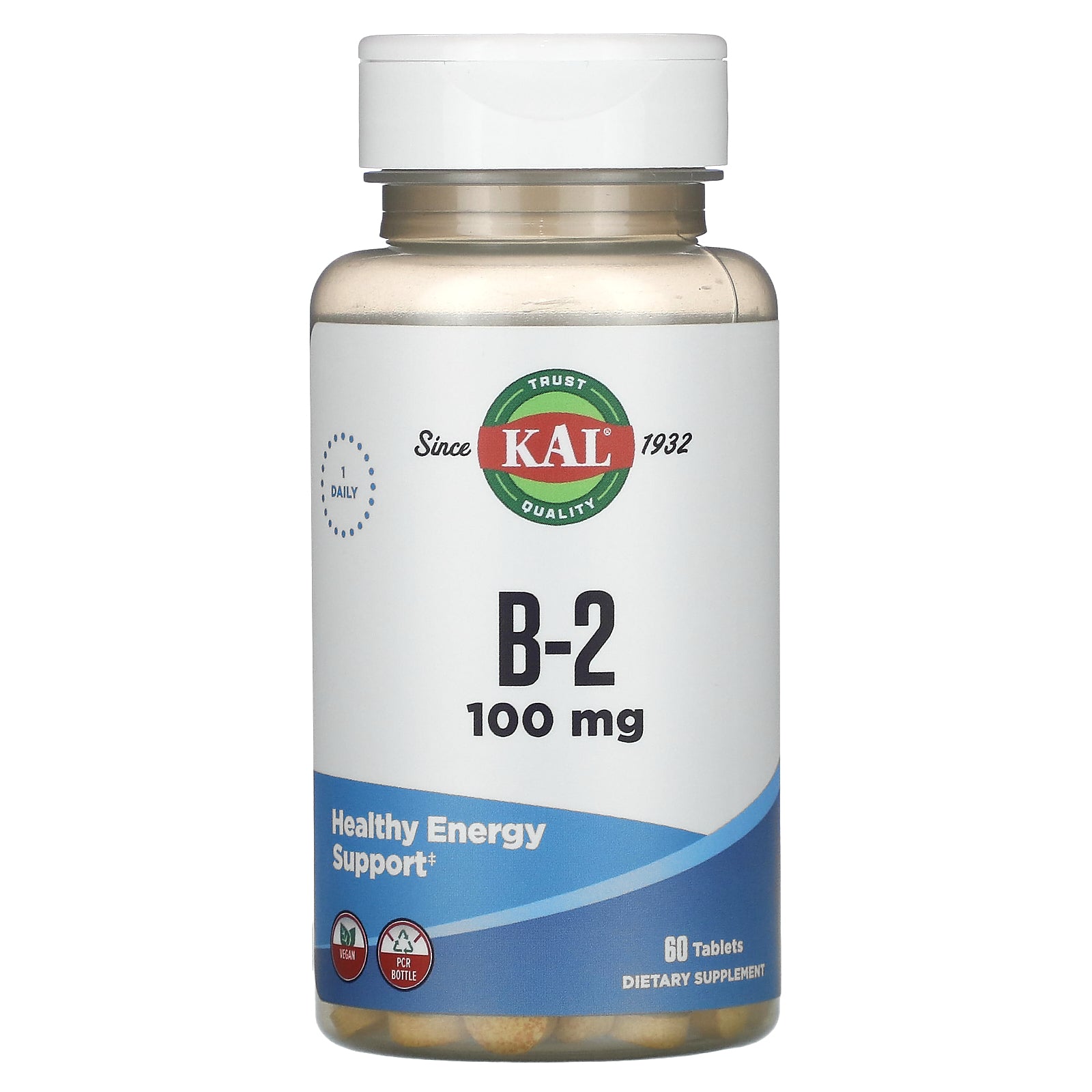 Kal, B-2, 100 mg, 60 Tablets UPC 021245524069 | HiLife Vitamins