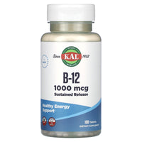 Kal, B-12, 1,000 mcg, 100 Tablets UPC 021245534631 | HiLife Vitamins