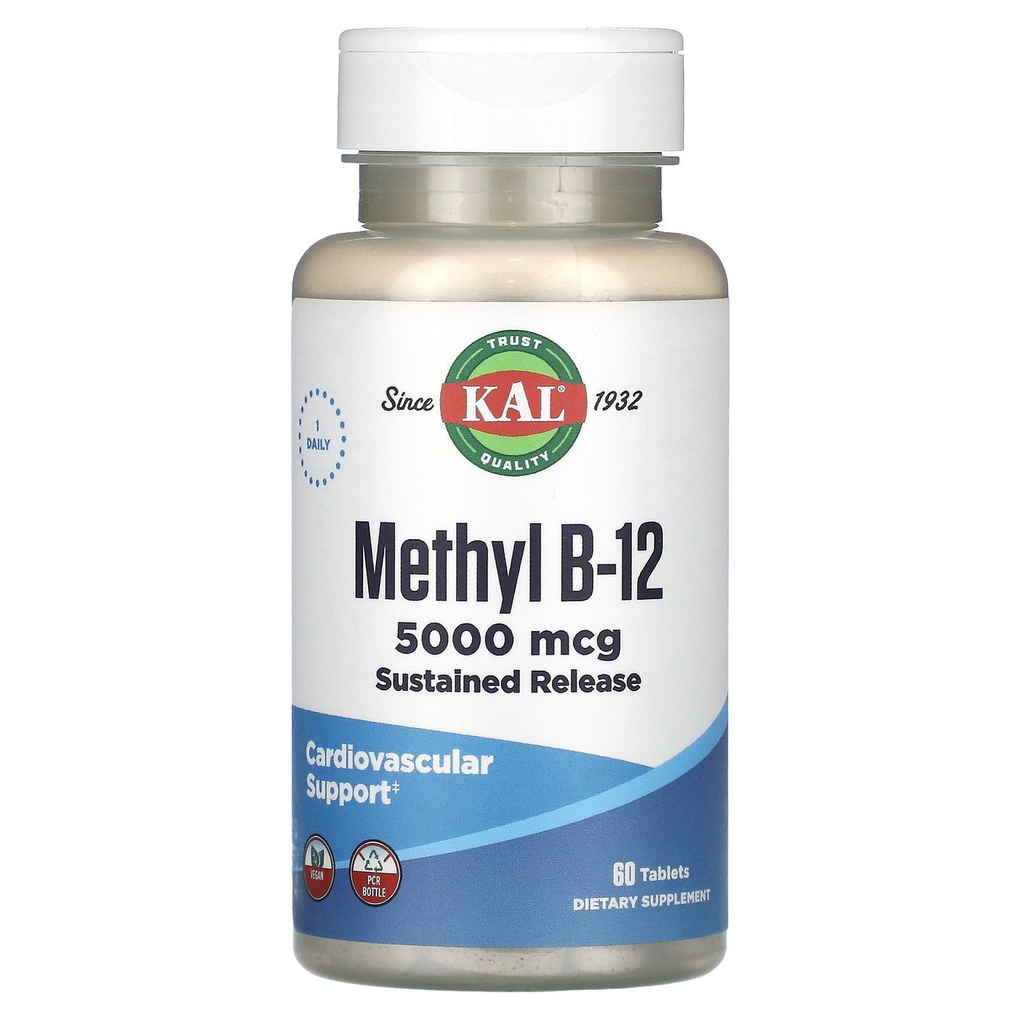 Kal, Methyl B-12, 5,000 mcg, 60 Tablets UPC 021245535706 | HiLife Vitamins
