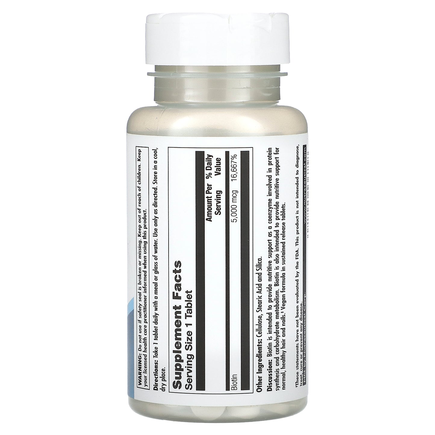 Kal, Biotin, Sustained Release, 5,000 mcg, 60 Tablets UPC 021245536758 | HiLife Vitamins
