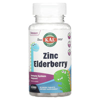 Kal, Zinc Elderberry Activmelt, 90 Lozenges UPC 021245552239 | HiLife Vitamins