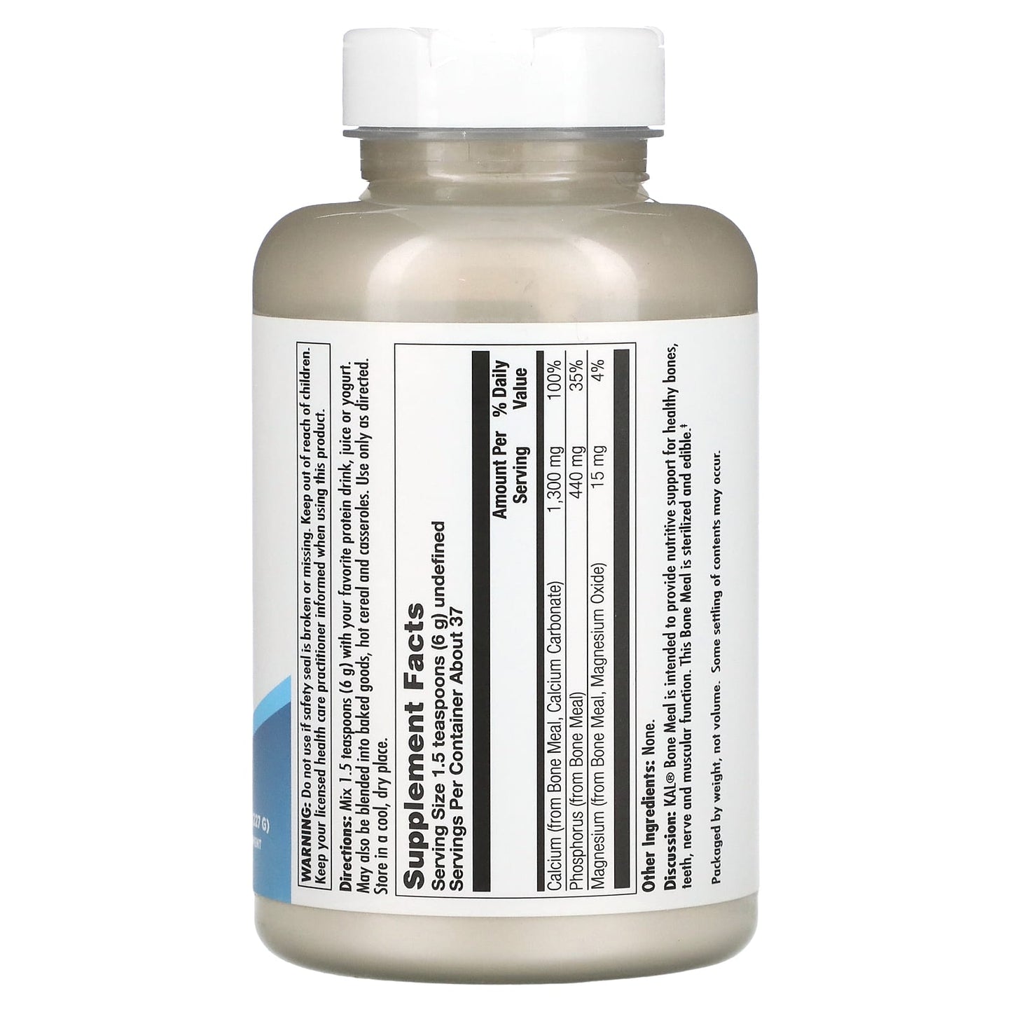 Kal, Bone Meal Unflavored, 8 Oz UPC 021245556299 | HiLife Vitamins