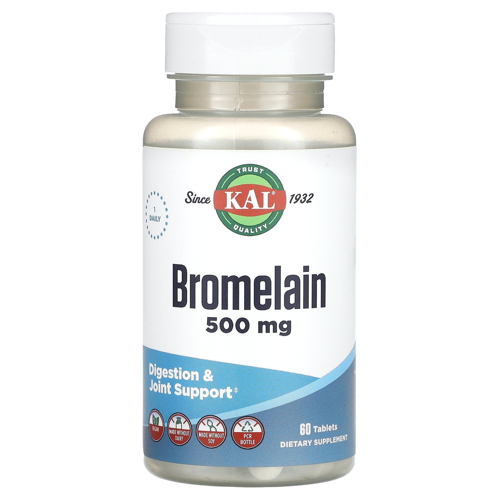 Kal, Bromelain, 500 mg, 60 Tablets UPC 021245558064 | HiLife Vitamins