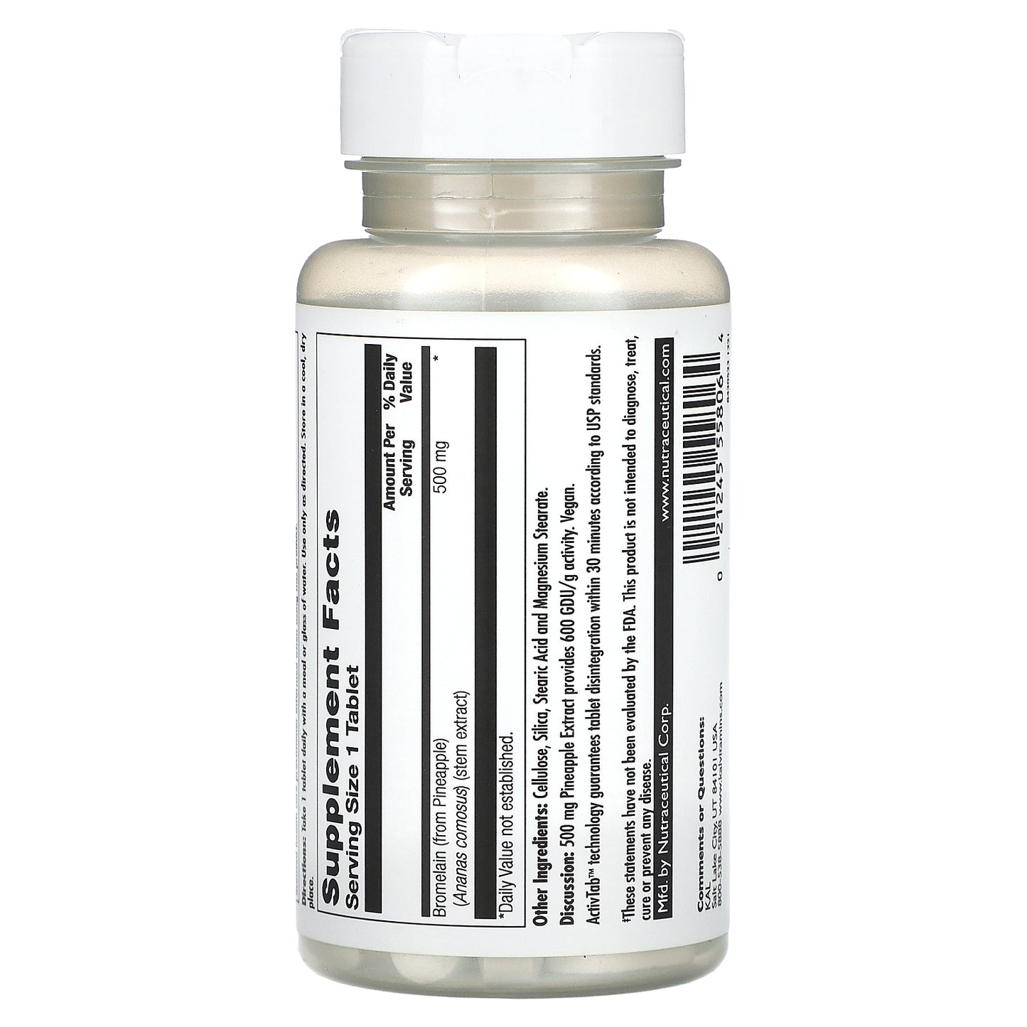 Kal, Bromelain, 500 mg, 60 Tablets UPC 021245558064 | HiLife Vitamins