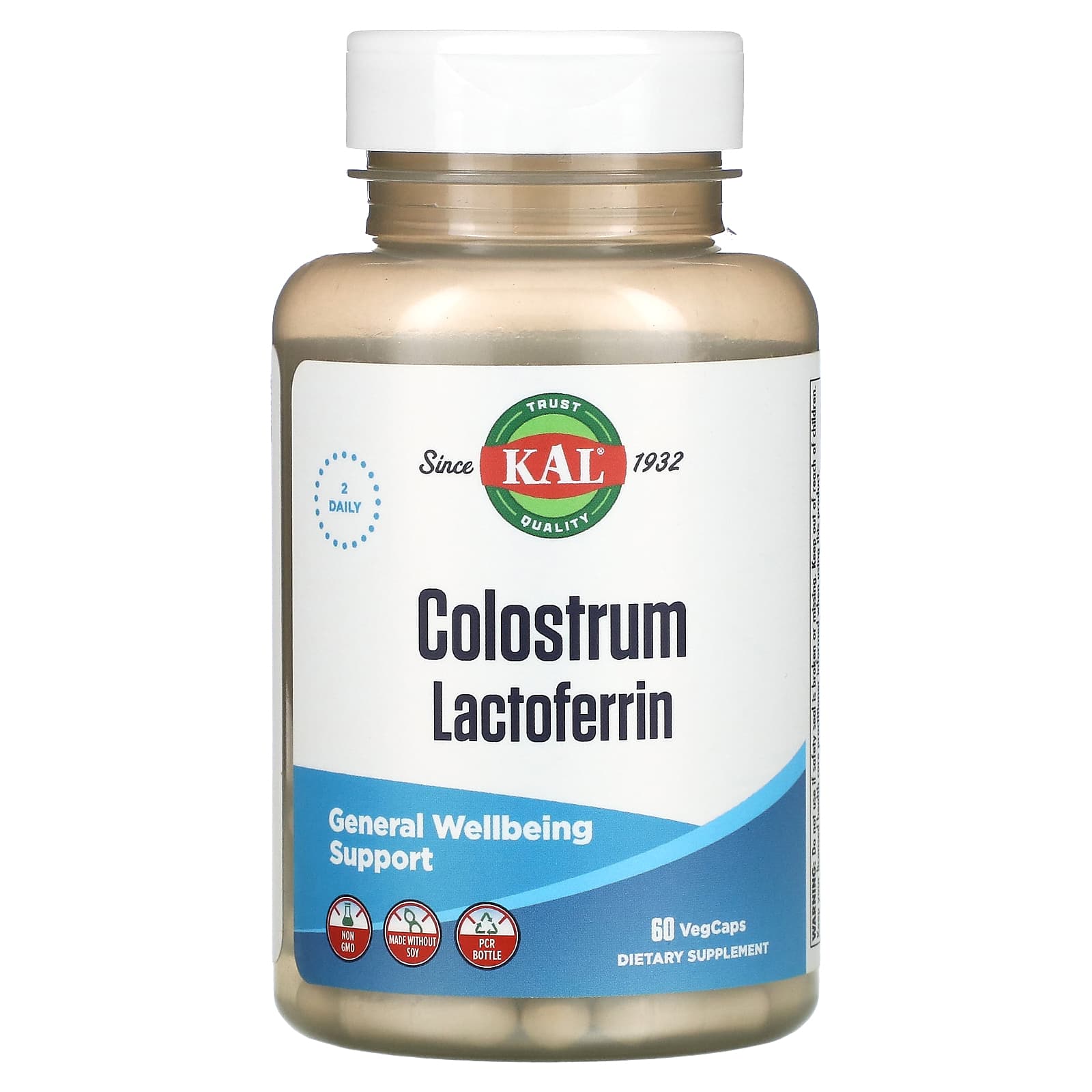 Kal, Colostrum Lactoferrin 1g/200mg, 60 Capsules UPC 021245559047 | HiLife Vitamins