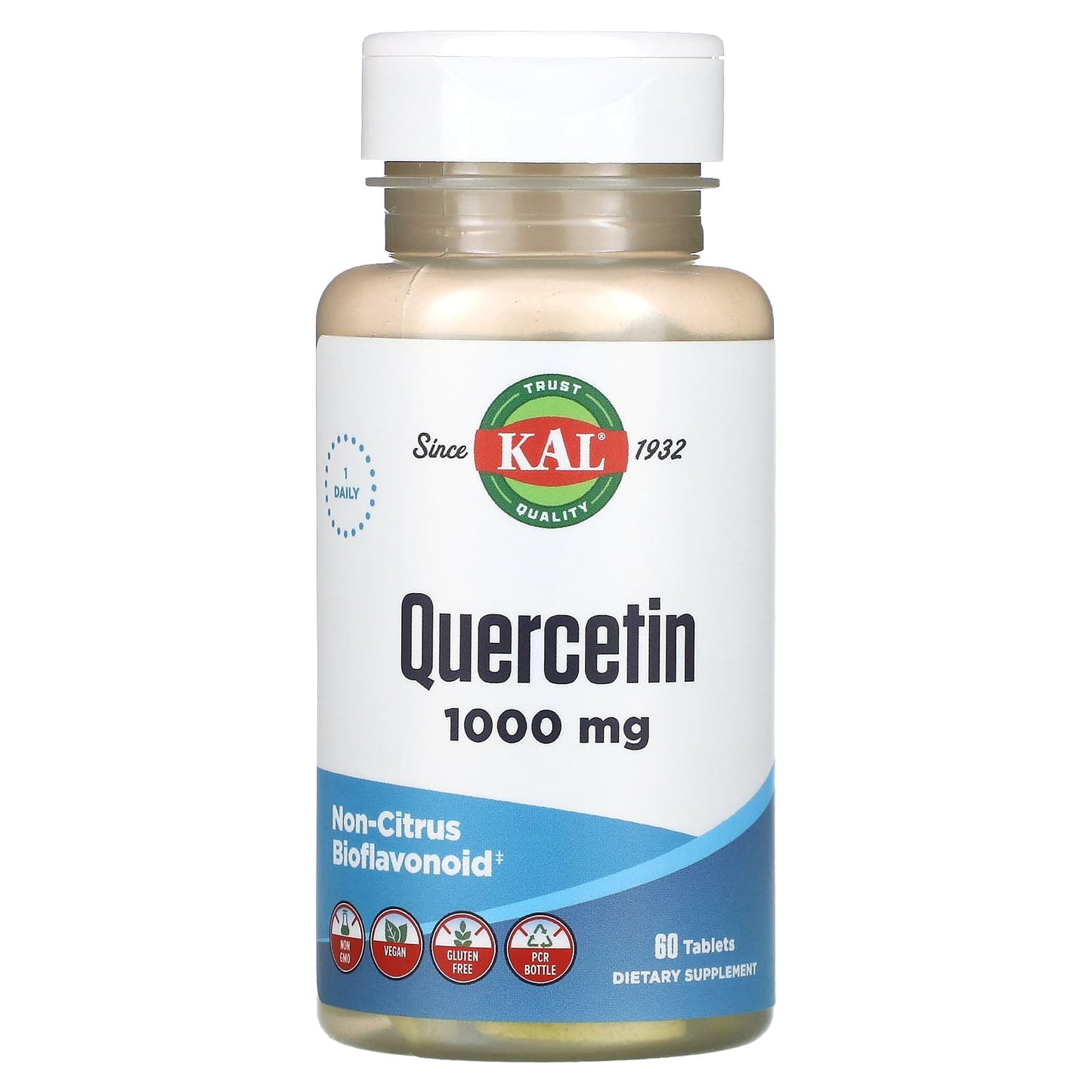 Kal, Quercetin 1000mg, 60 Tablets UPC 021245565307 | HiLife Vitamins