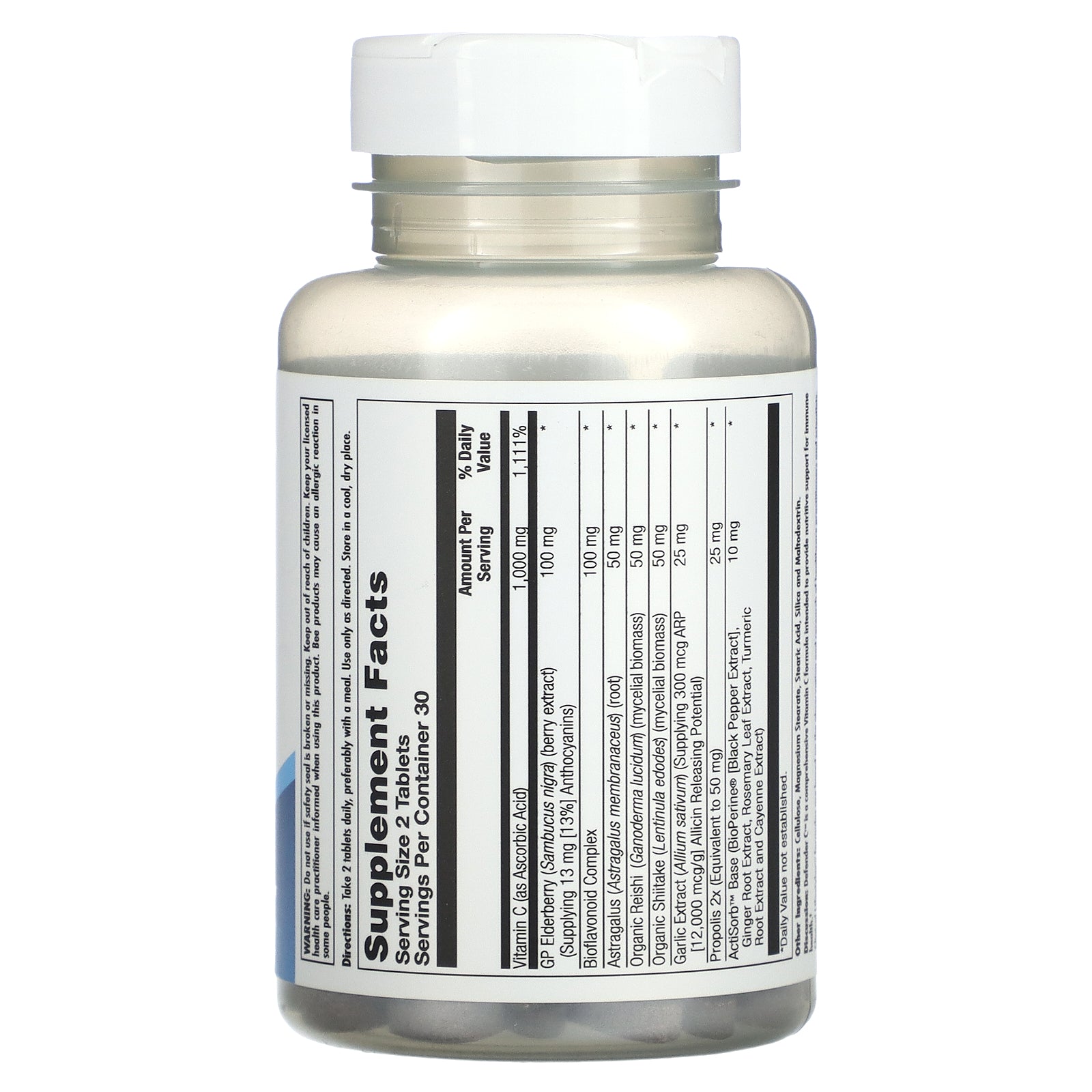 Kal, Defender-C, 60 Tablets UPC 021245567073 | HiLife Vitamins