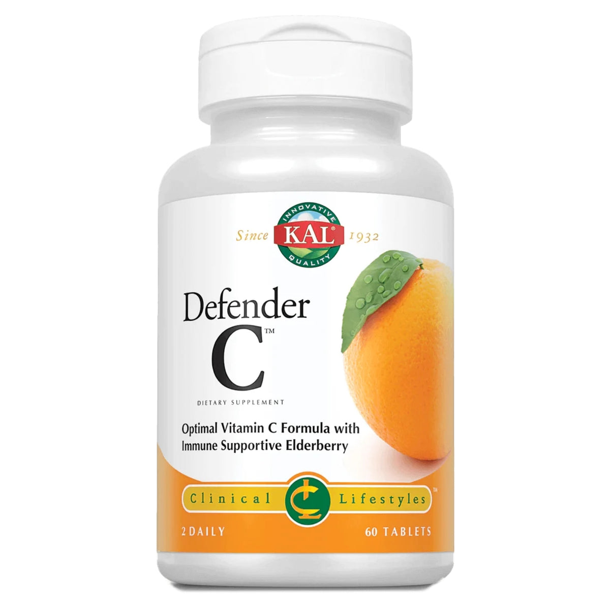 Kal, Defender-C, 60 Tablets UPC 021245567073 | Hilife Vitamins